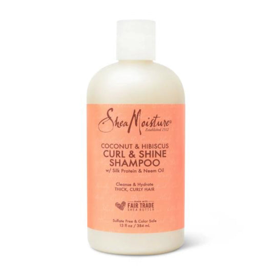 SheaMoisture Shampoo Coconut and Hibiscus for Curly Hair Paraben Free